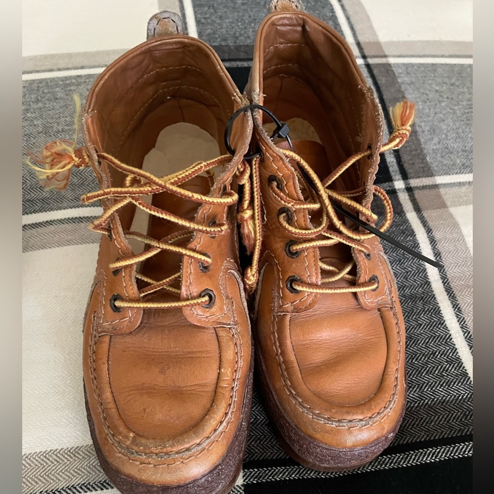 70’s lace up leather boots